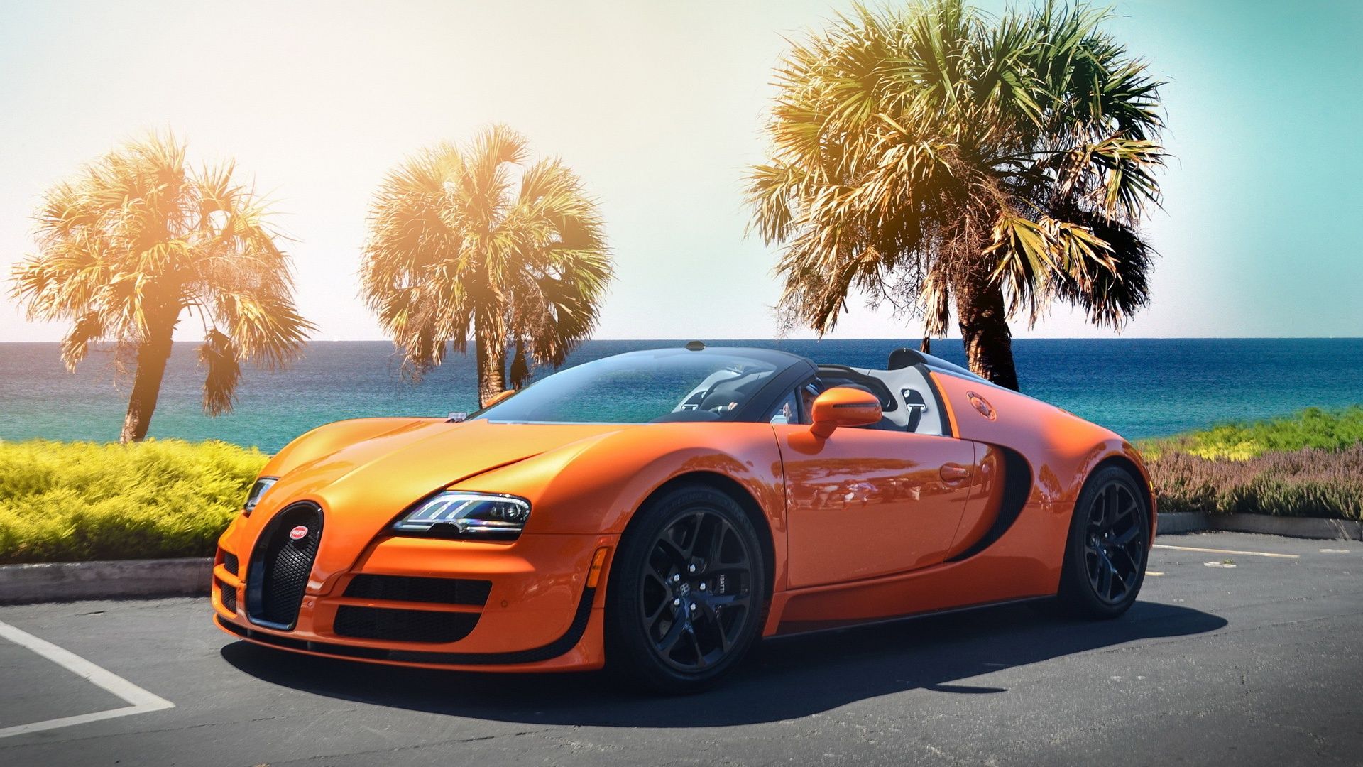 Bugatti Veyron arancione, 1920x1080 1080p, Desktop