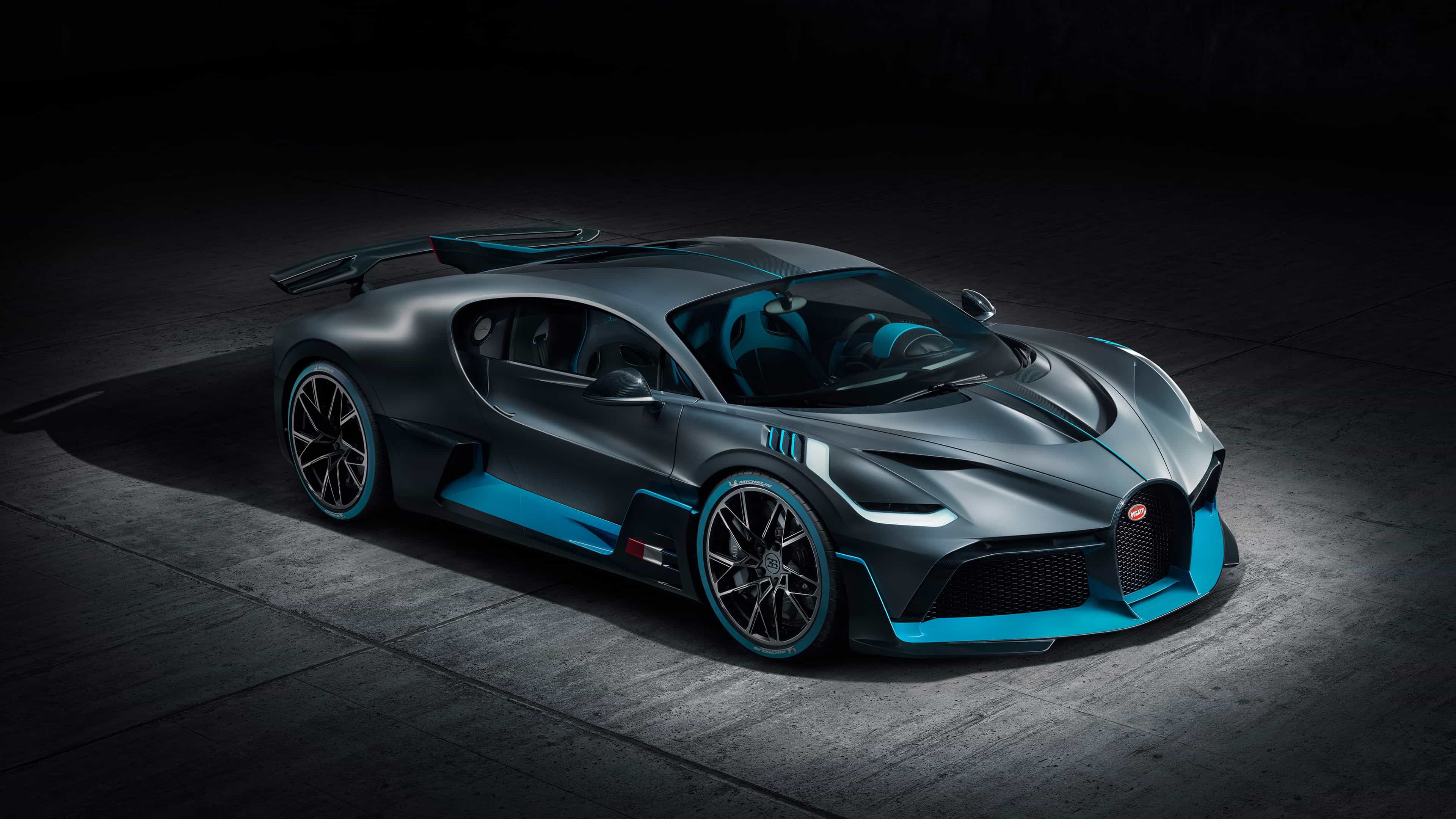 Bugatti Divo grigia blu, 3840x2160 4K, Desktop 4K