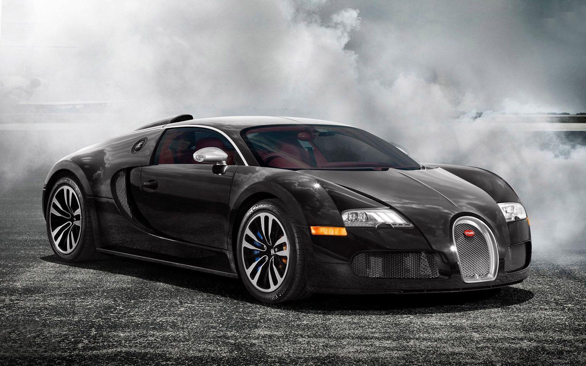 Bugatti Veyron nera con fumo, 1920x1200 Full HD+ WUXGA, Laptop