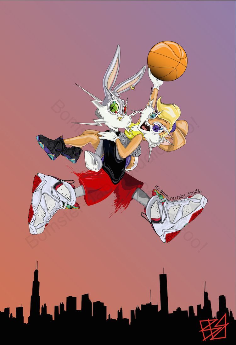 Bugs e Lola Bunny basket, 750x1096 Verticale, Telefono