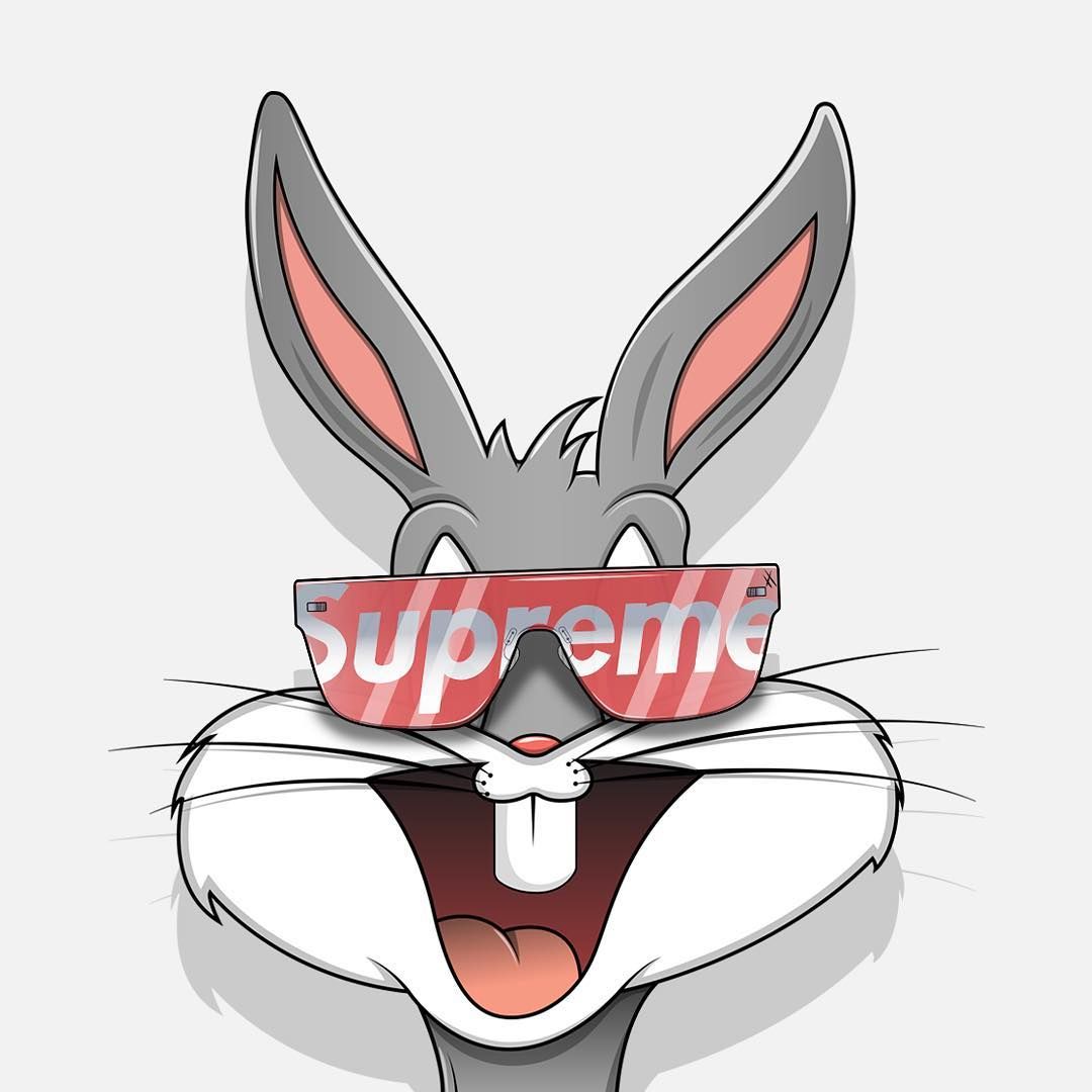 Bugs Bunny occhiali Supreme, streetwear, 1080x1080 HD, Desktop