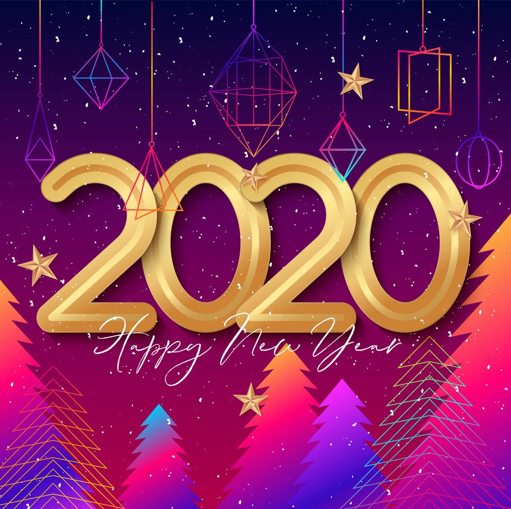 2020 dorato Buon Anno, 1000x996 HD, PC
