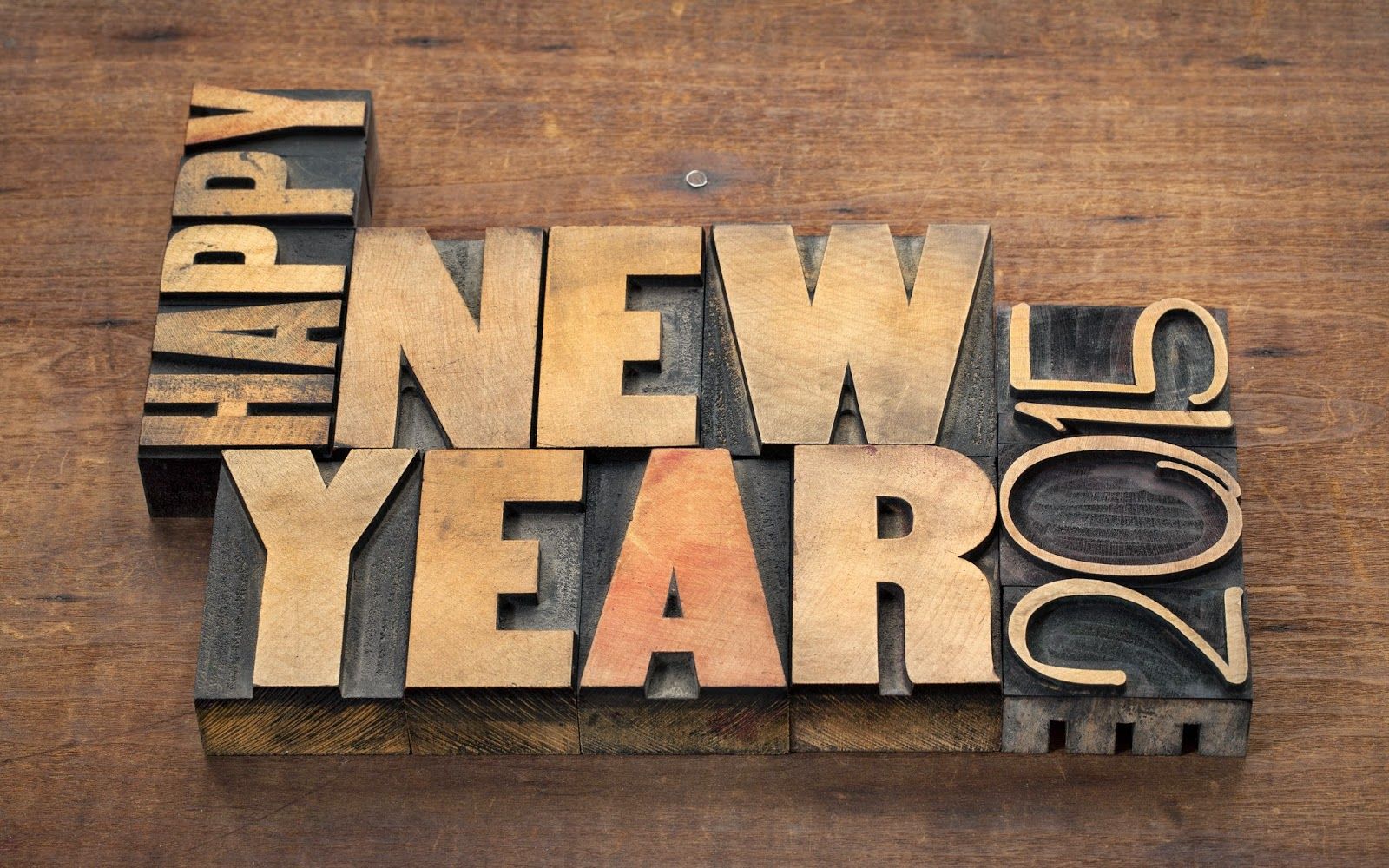 Happy New Year 2015 legno, 1600x1000 HD, Desktop