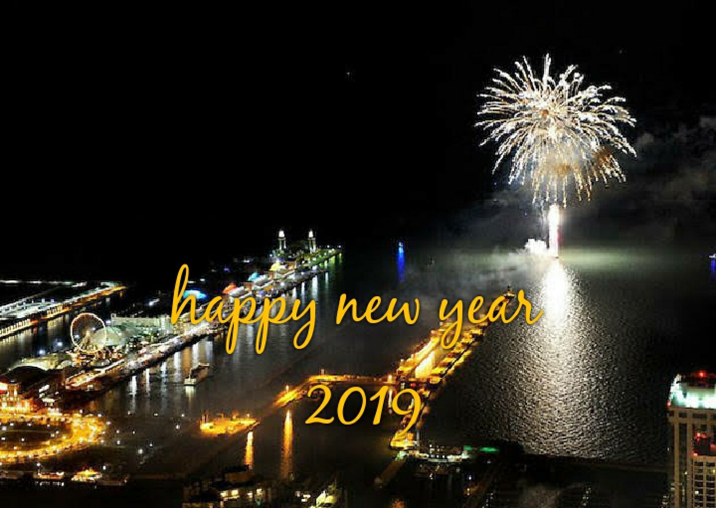 Happy New Year rosa scintillante, 1920x1080 Full HD, Laptop