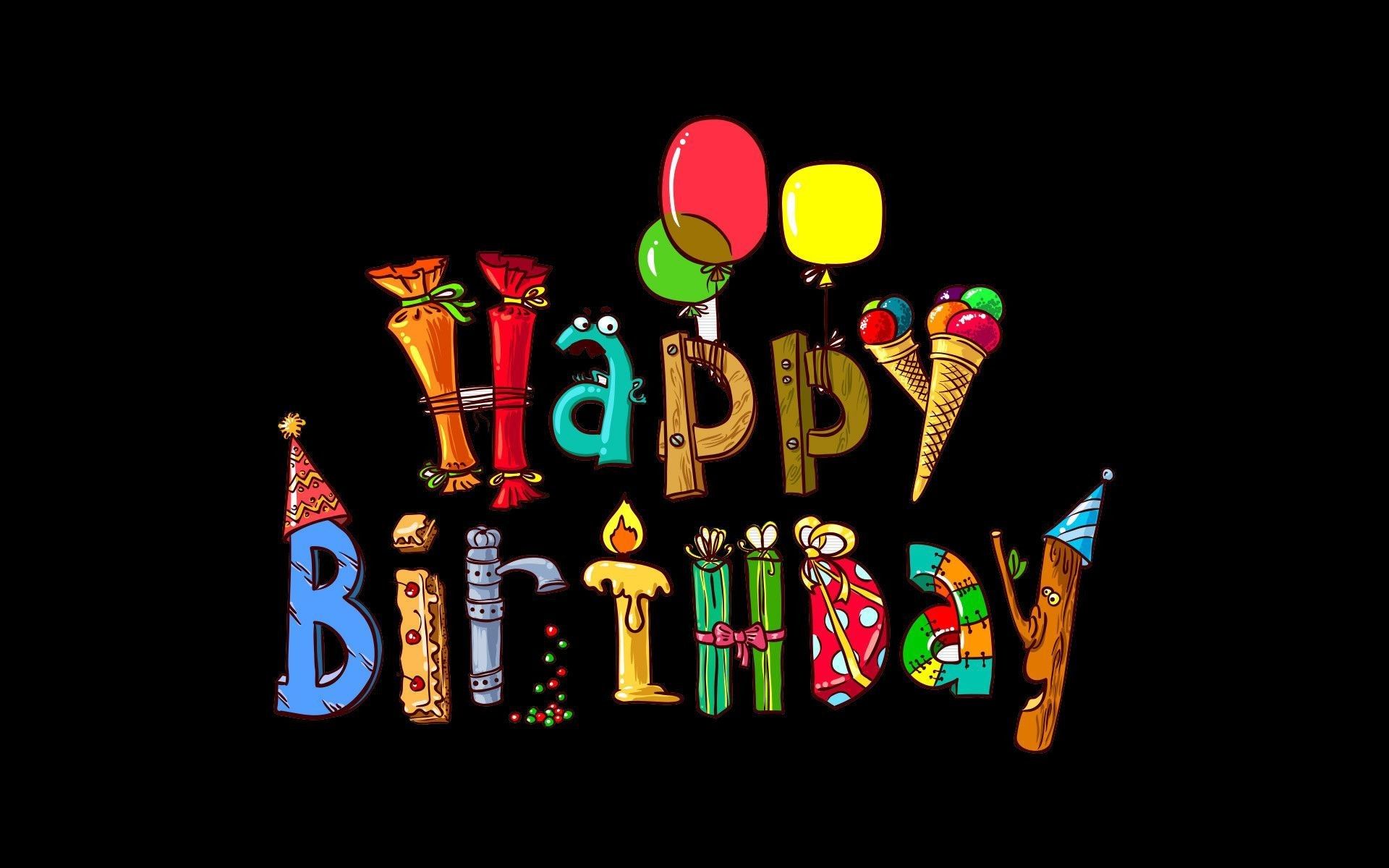 Scritta Happy Birthday colorata, 1920x1200 WUXGA, Desktop