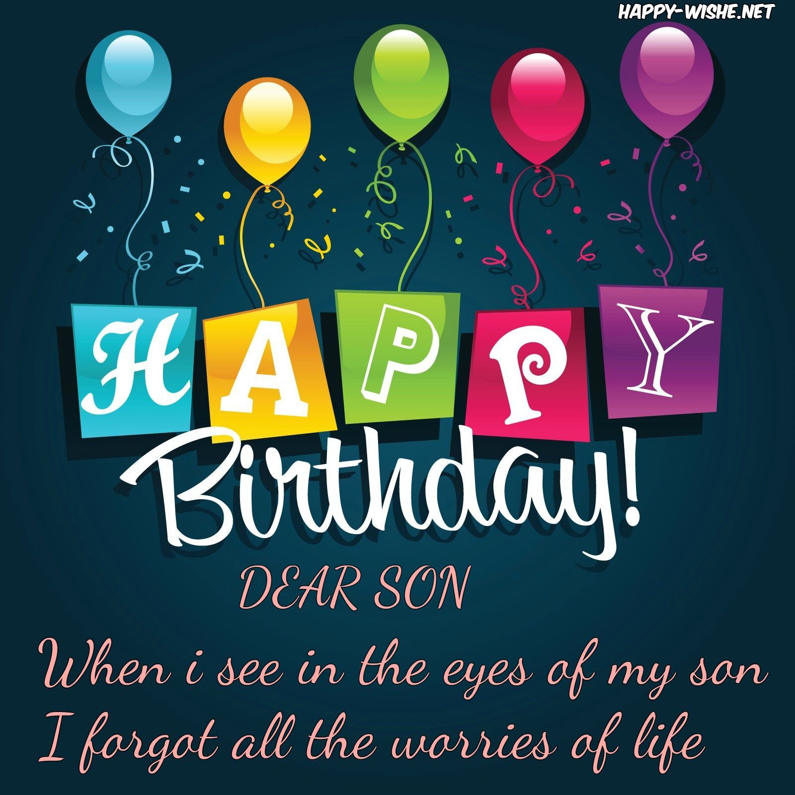 Biglietto Happy Birthday con palloncini, 1600x1600 900p, Desktop