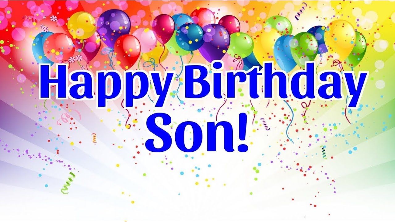 Palloncini colorati auguri compleanno figlio, 1280x720 720p, PC