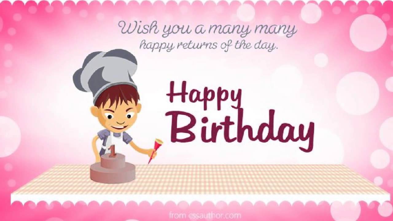 Chef cartone anima torta compleanno, 1280x720 720p, PC