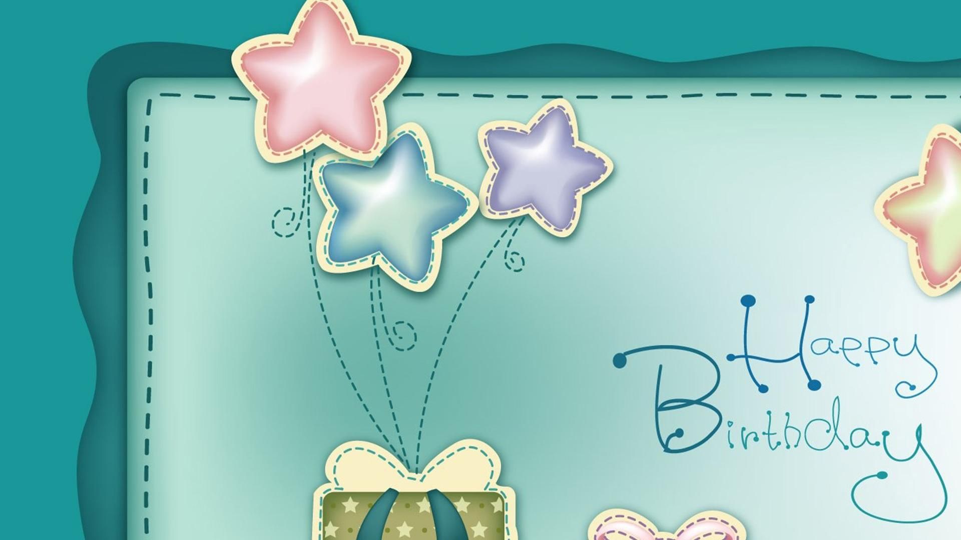 Stelle colorate e regalo compleanno, 1920x1080 1080p, PC Desktop