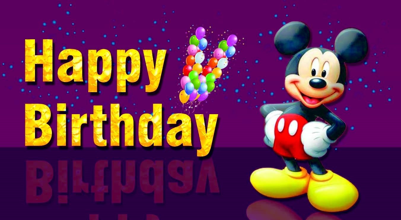 Topolino con palloncini colorati, Disney, 1352x740 HD, Desktop