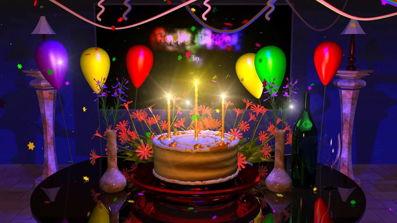 Torta compleanno candele palloncini, 1280x720 HD, Desktop