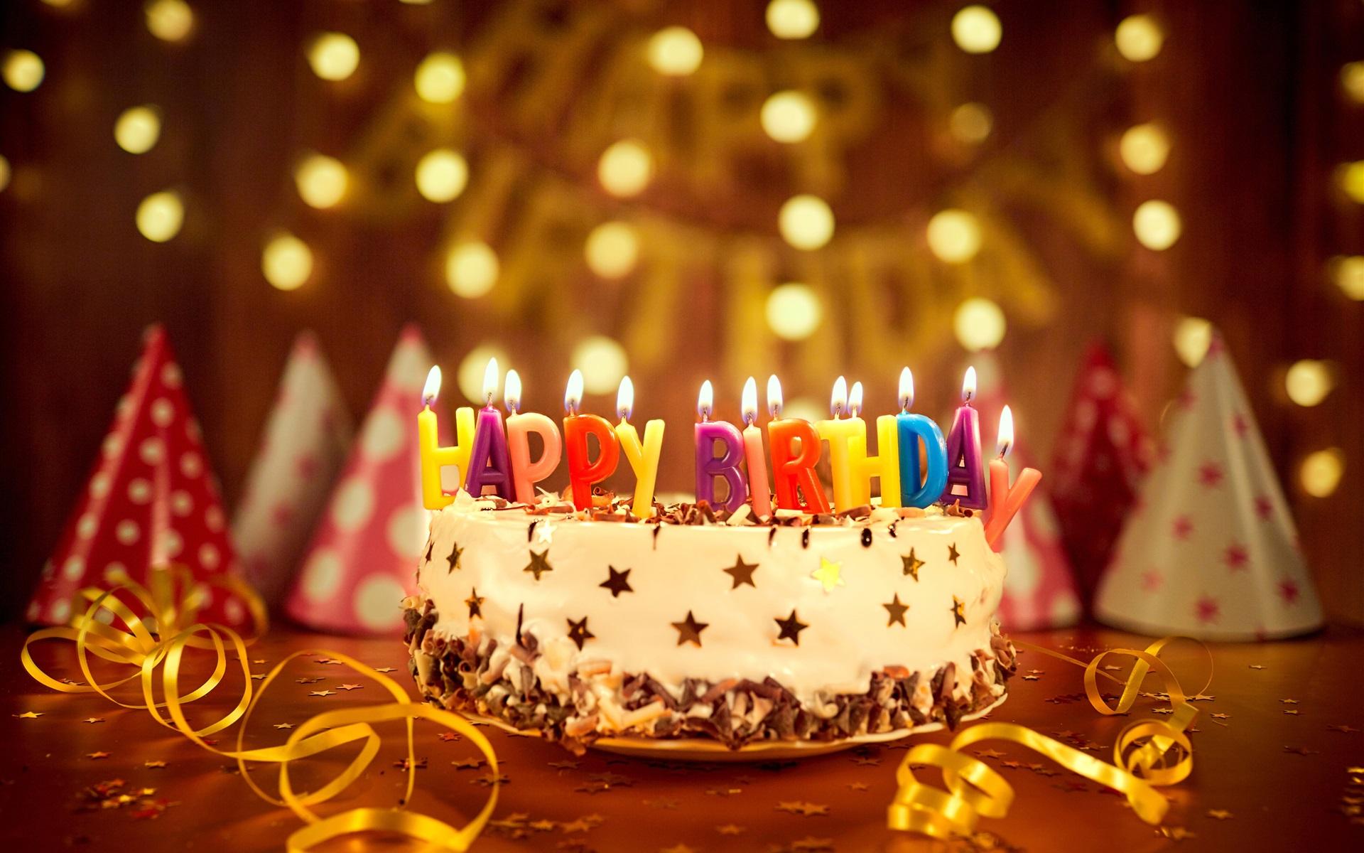 Torta compleanno con candeline colorate, 1920x1200 Full HD+, Desktop