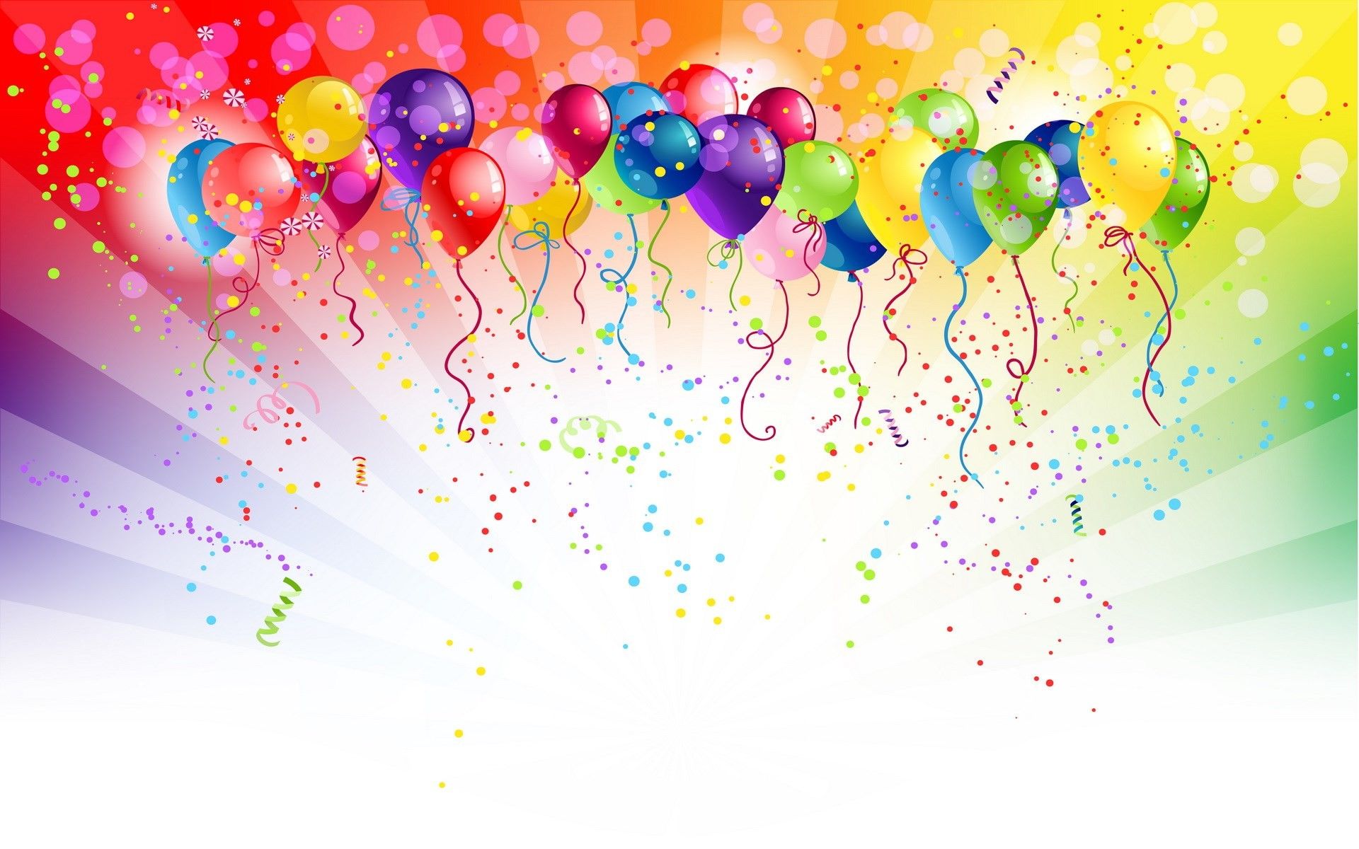Palloncini colorati e coriandoli, 1920x1200 WUXGA, Desktop
