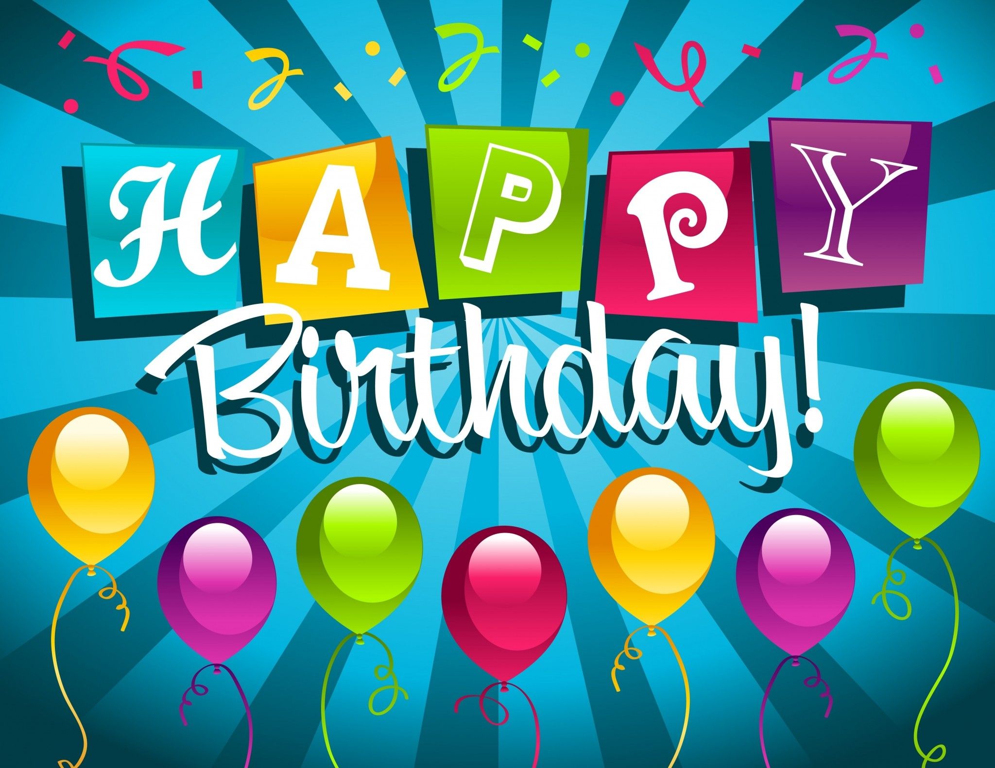 Buon compleanno palloncini colorati, 2048x1582 Hi-Res, Desktop