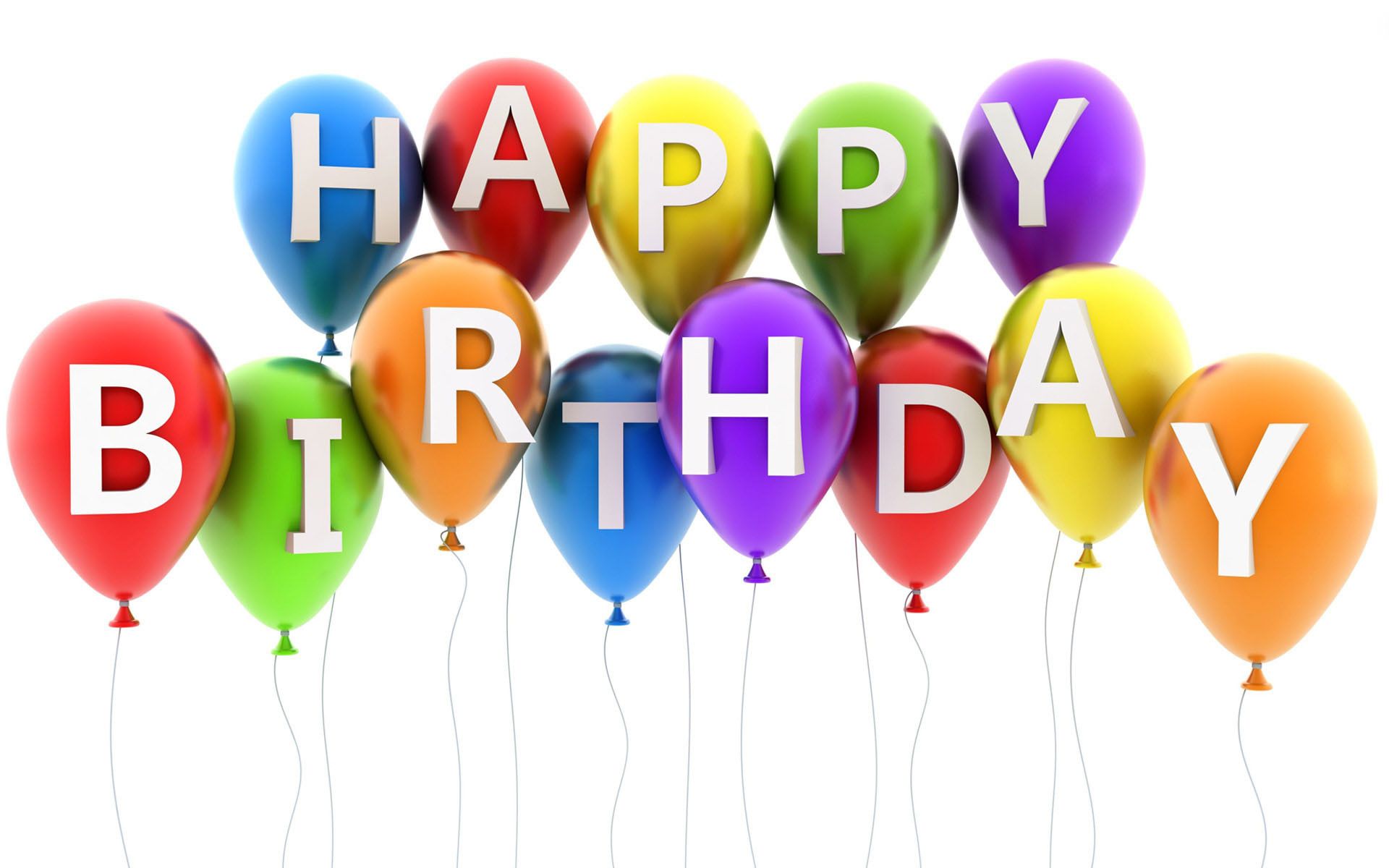 Palloncini colorati Happy Birthday, 1920x1200 Full HD+ WUXGA, Desktop
