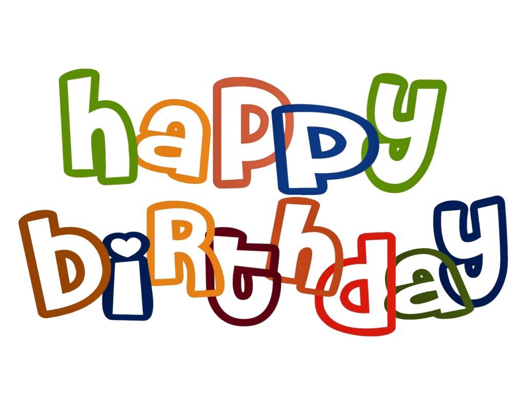 Scritta colorata Happy Birthday, 1024x768 HD, PC