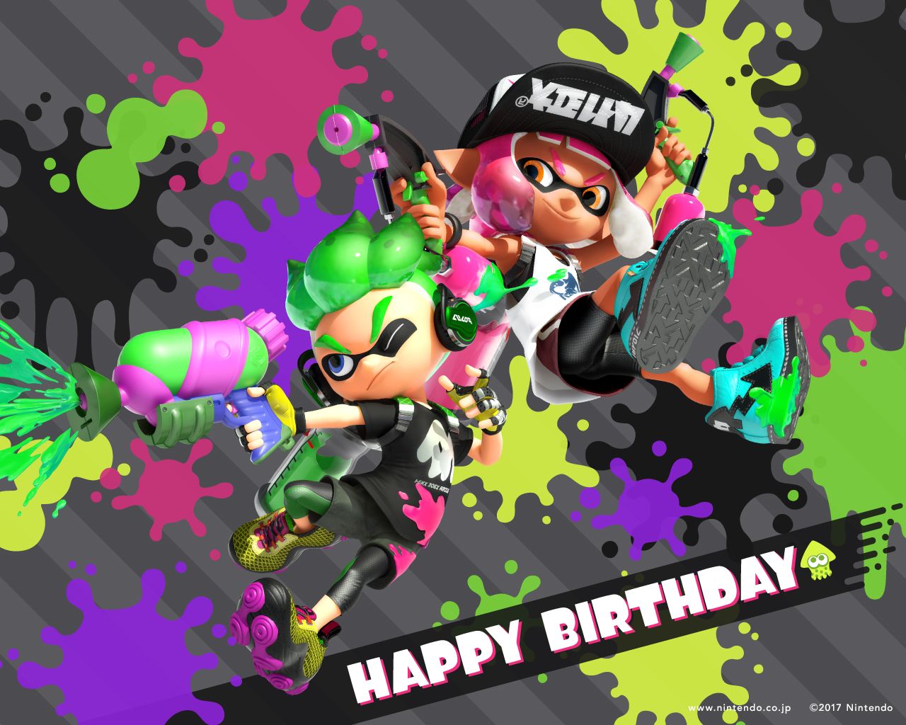Splatoon personaggi Happy Birthday, 1280x1024 HD, PC Desktop
