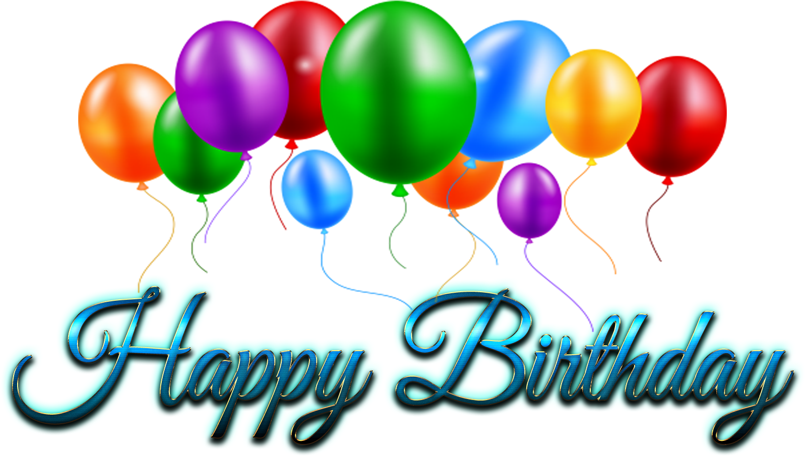 Palloncini colorati e scritta Happy Birthday, 1597x905 HD, Desktop
