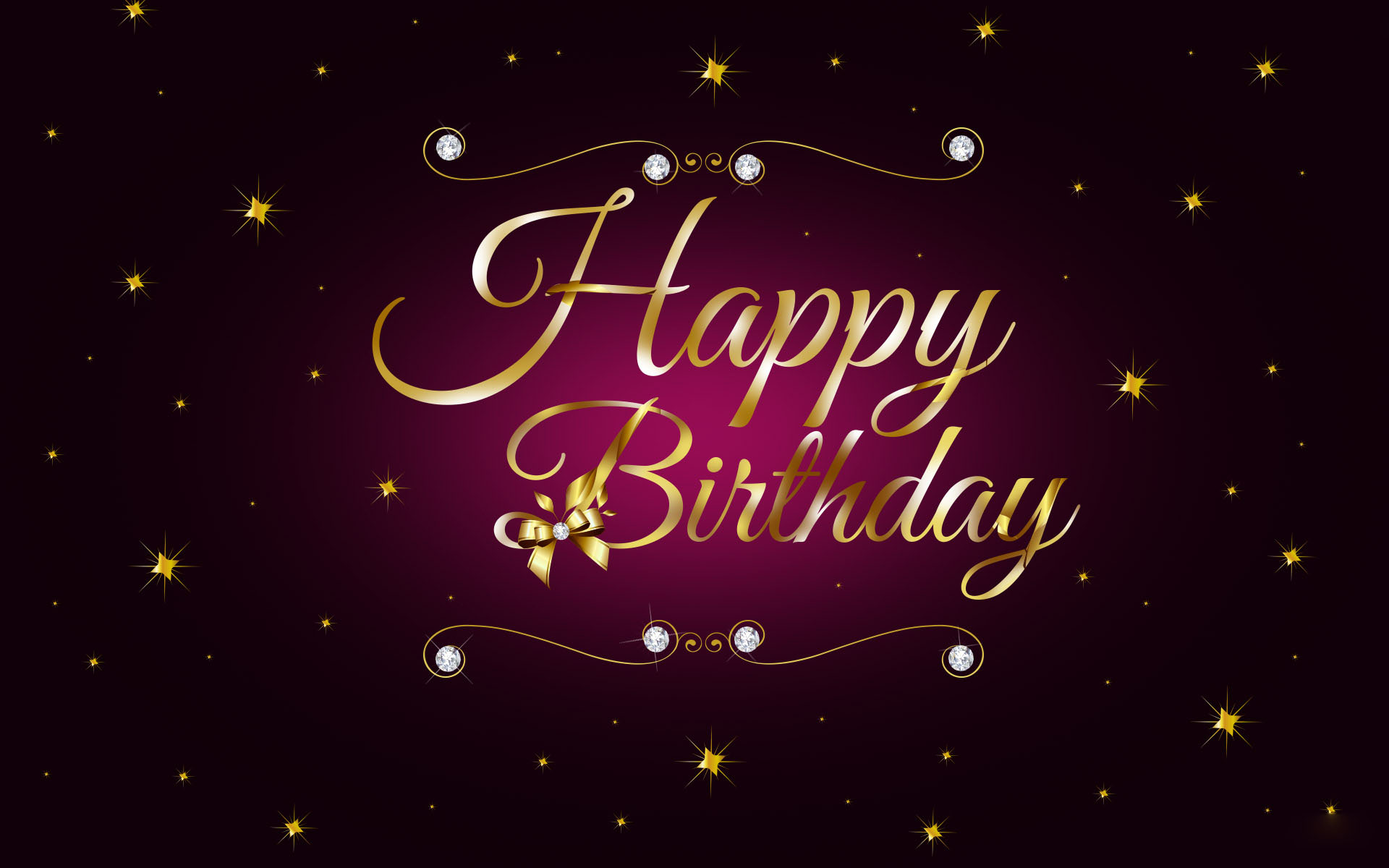 Scritta Happy Birthday dorata, 1920x1200 Full HD+, Desktop