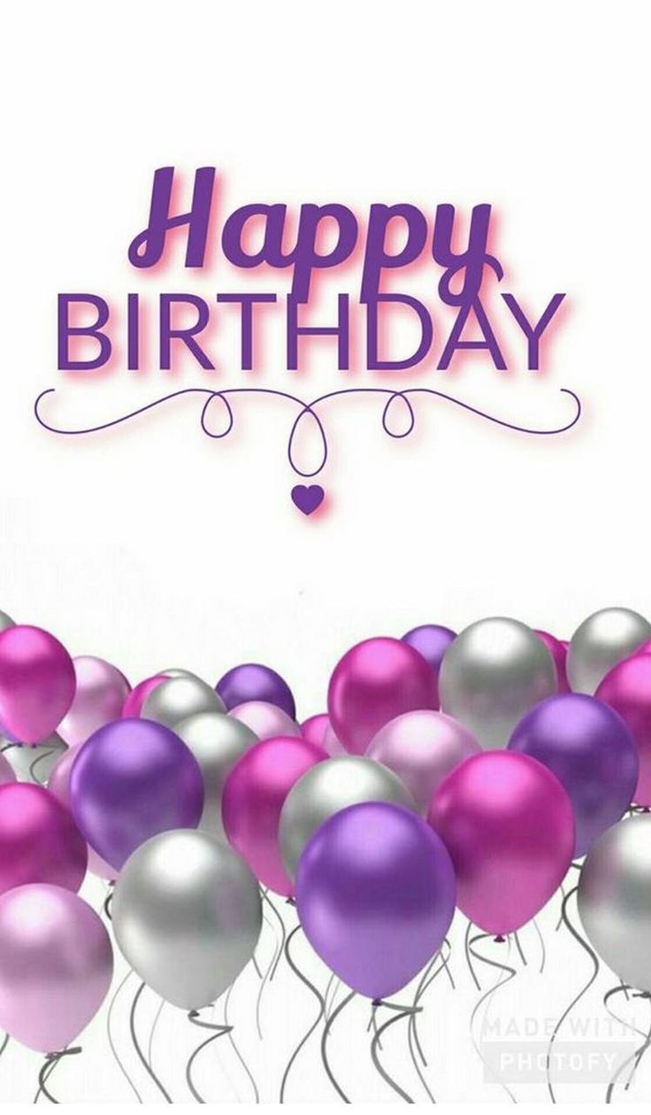 Palloncini viola argento buon compleanno, 736x1259 Full HD Verticale, Google Pixel