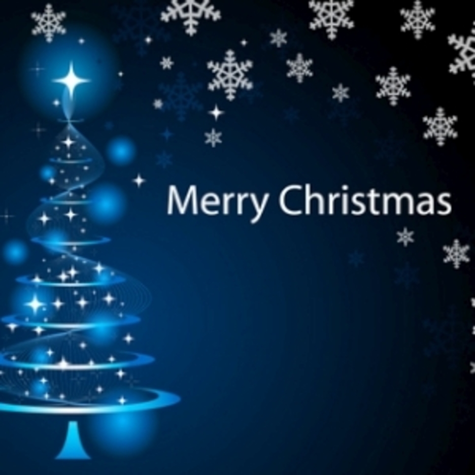 Albero di Natale blu luminoso, 936x936 HD, PC Desktop