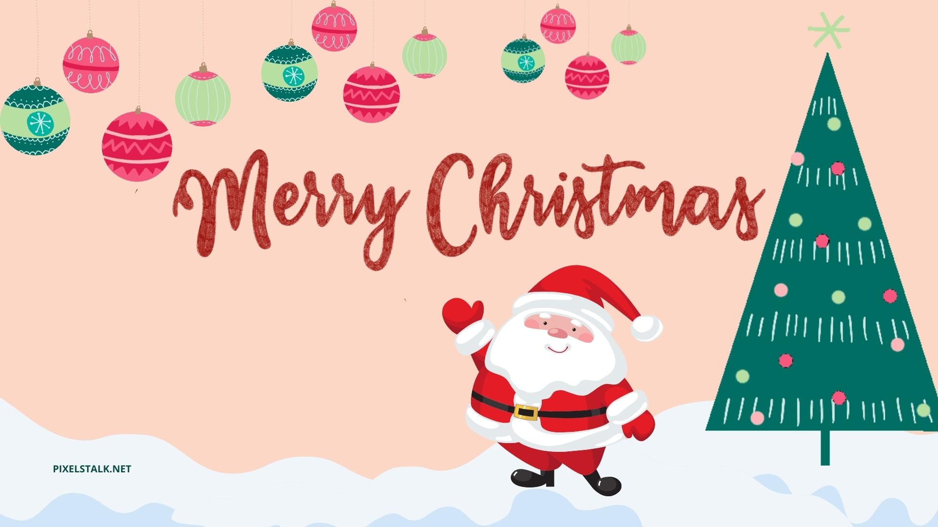 Babbo Natale albero e palline, 1920x1080 Full HD 1080p, Desktop
