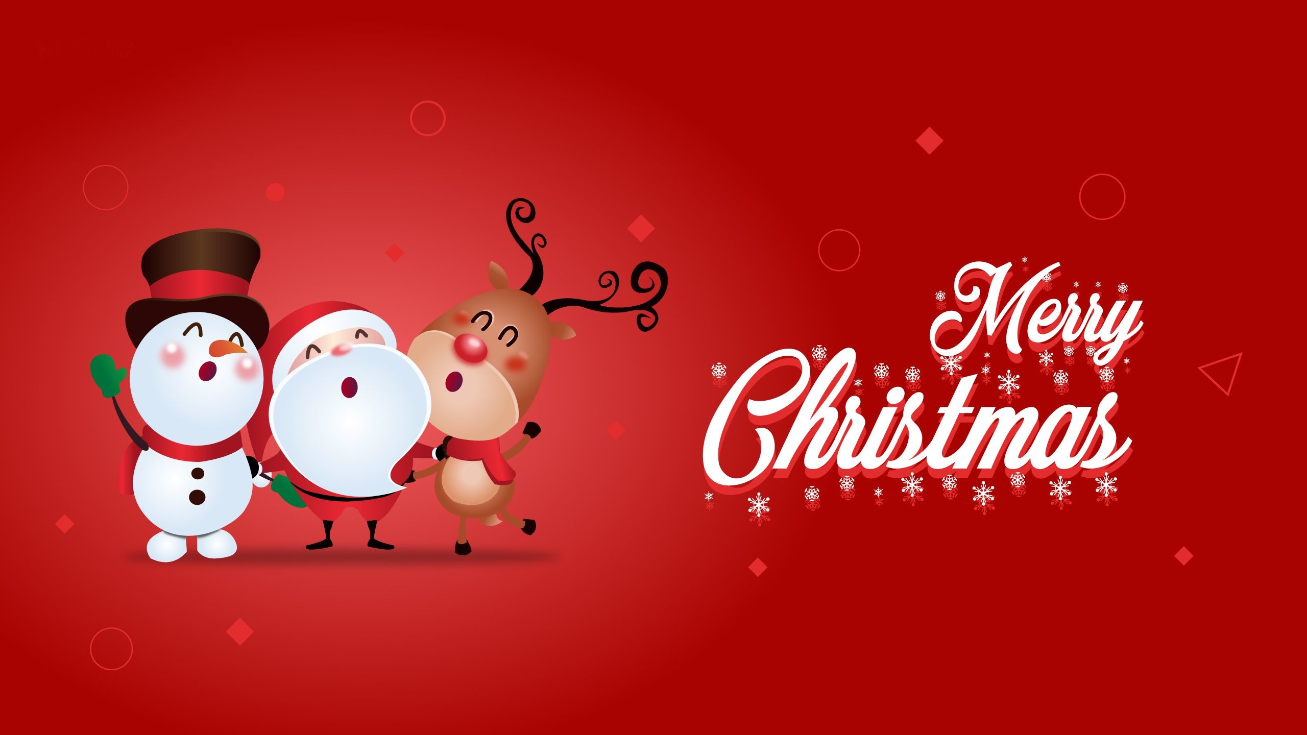 Pupazzo neve Babbo Natale renna, 2560x1440 QHD, Monitor Gaming
