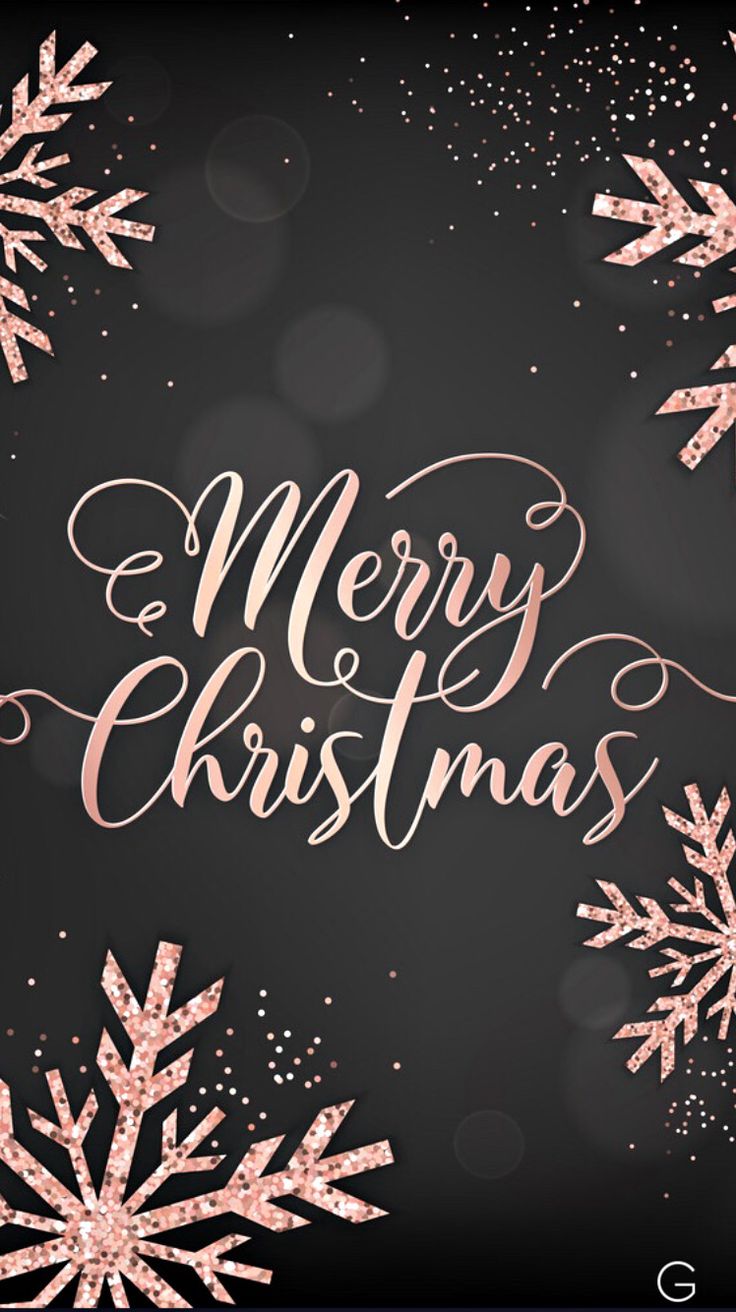Merry Christmas fiocchi neve rosa, 736x1312 Verticale, Telefono