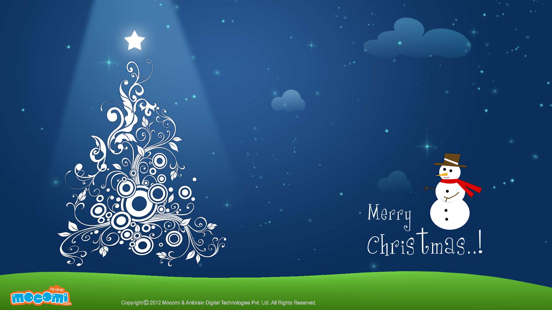 Albero di Natale decorativo e pupazzo neve, 1920x1080 Full HD, PC