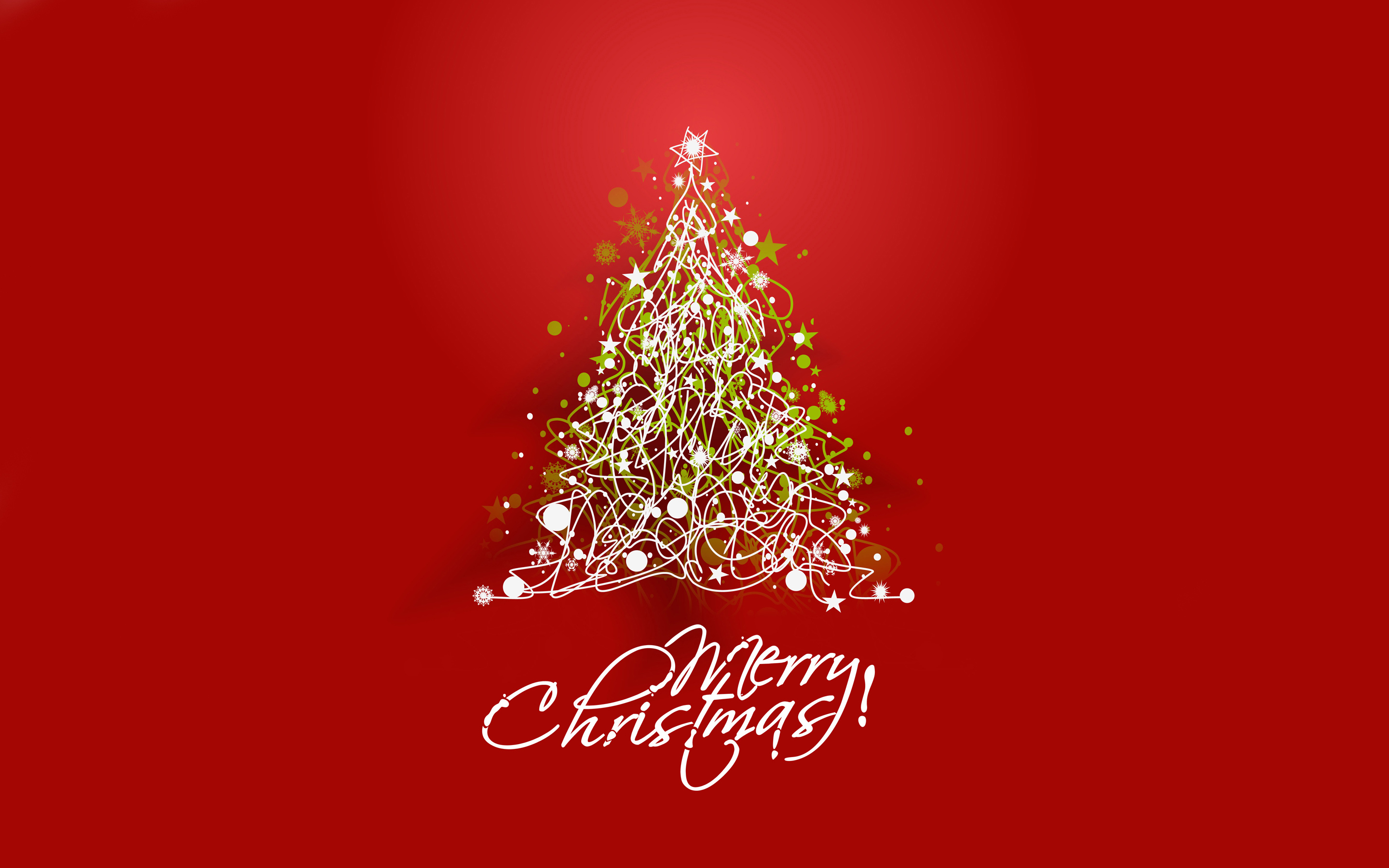 Albero di Natale dorato sfondo rosso, 2880x1800 2K, Desktop