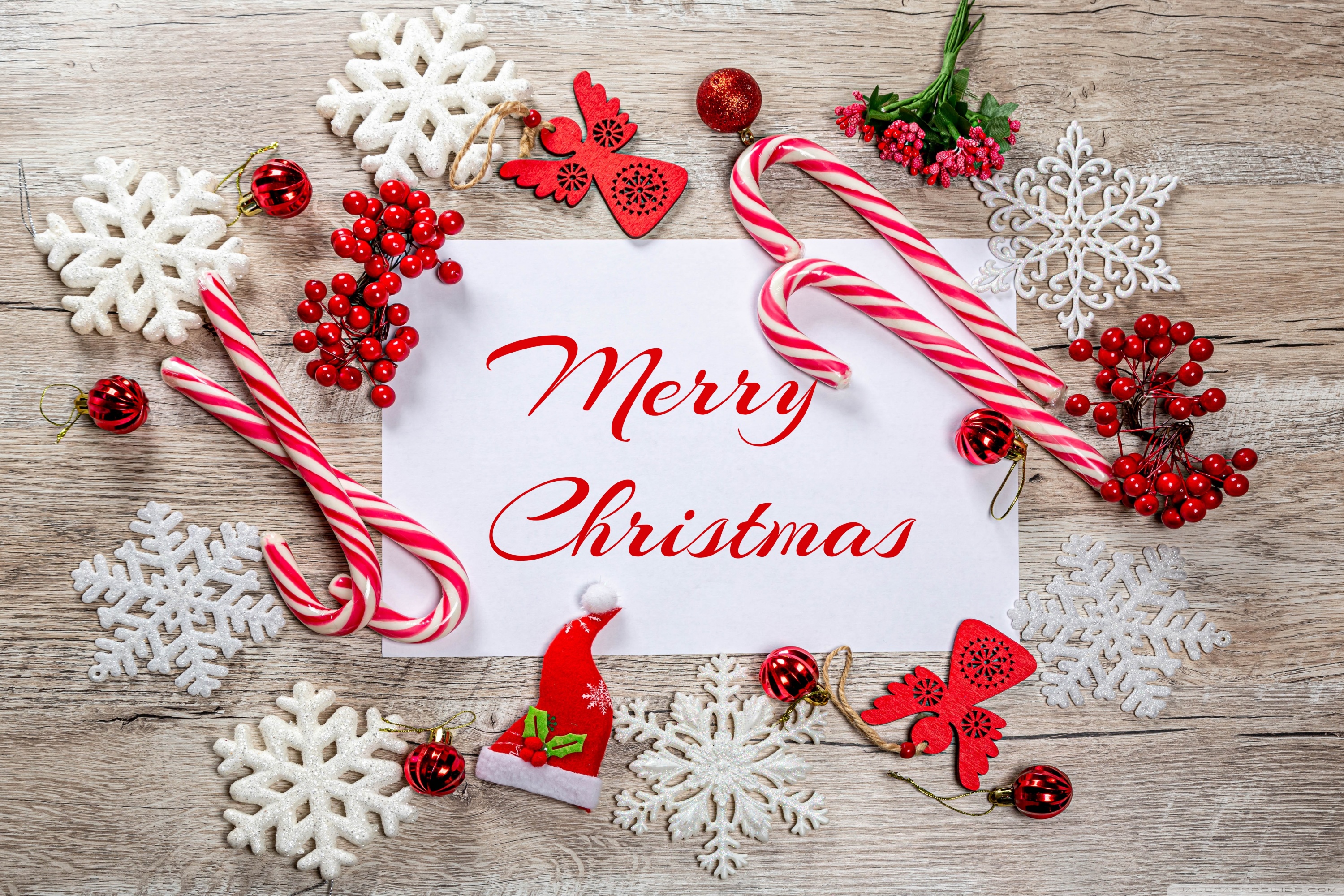 Biglietto Merry Christmas decorazioni natalizie, 3000x2000 WQXGA, Laptop