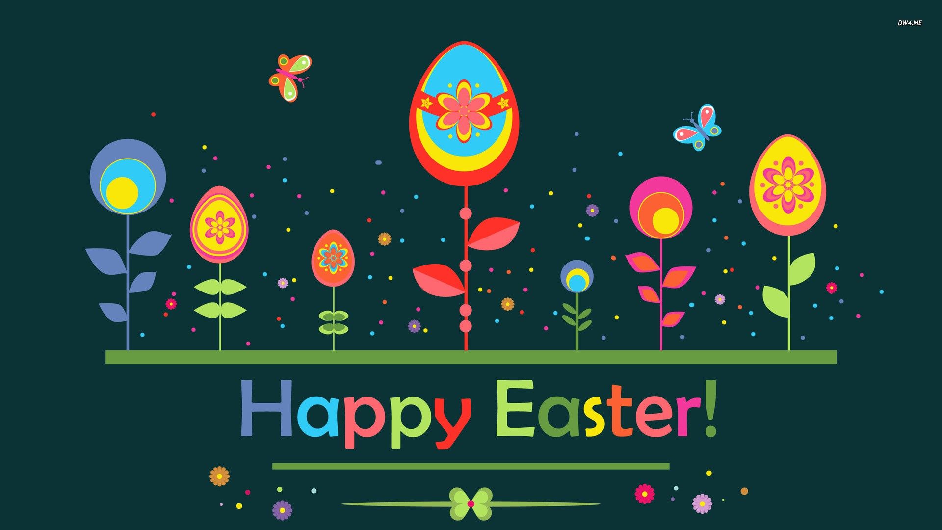 Uova di Pasqua colorate stilizzate, 1920x1080 1080p, Desktop