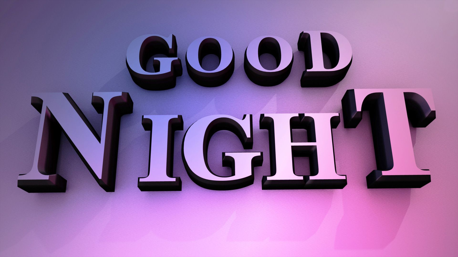 Testo 3D Good Night, 1920x1080 Full HD 1080p, Desktop