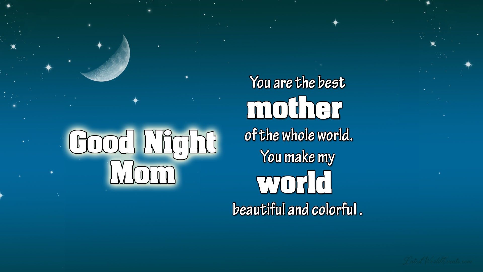 Buonanotte Mamma citazione notturna, 1920x1080 Full HD, Desktop