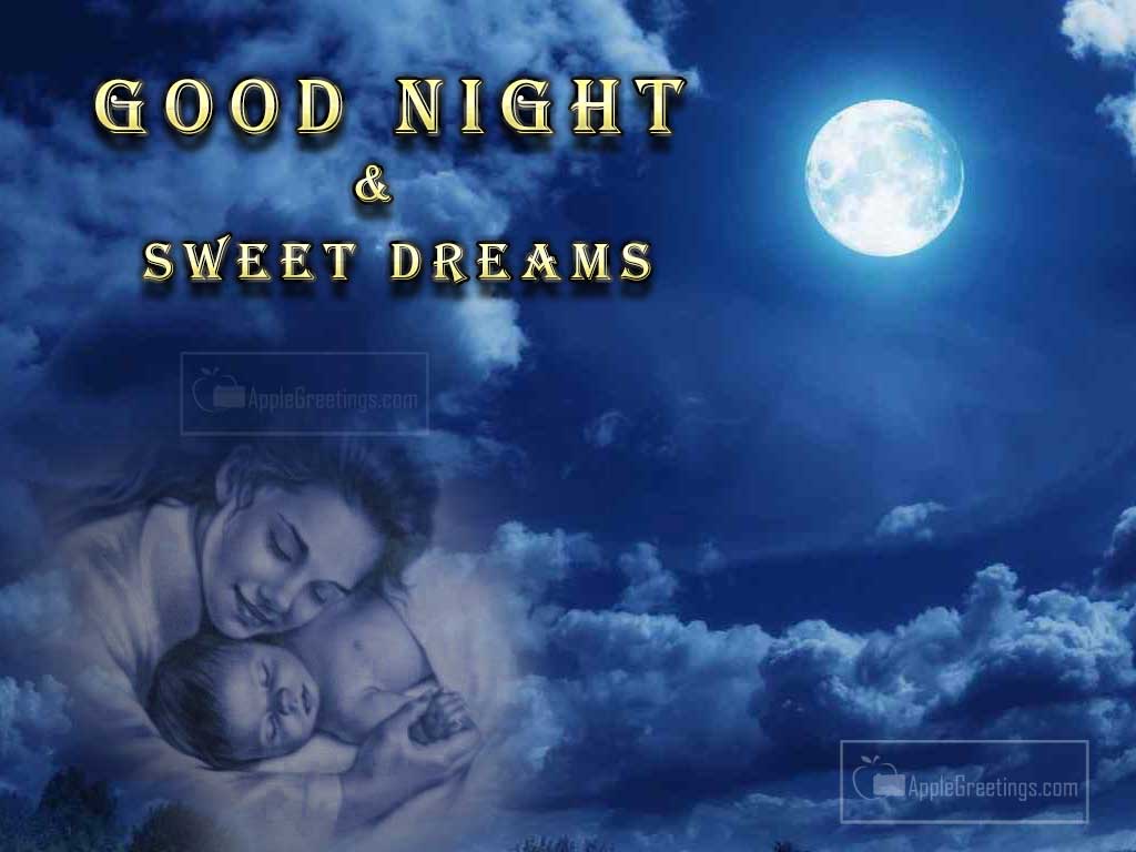 Mamma con bambino, luna notturna, 1024x768 HD, Desktop