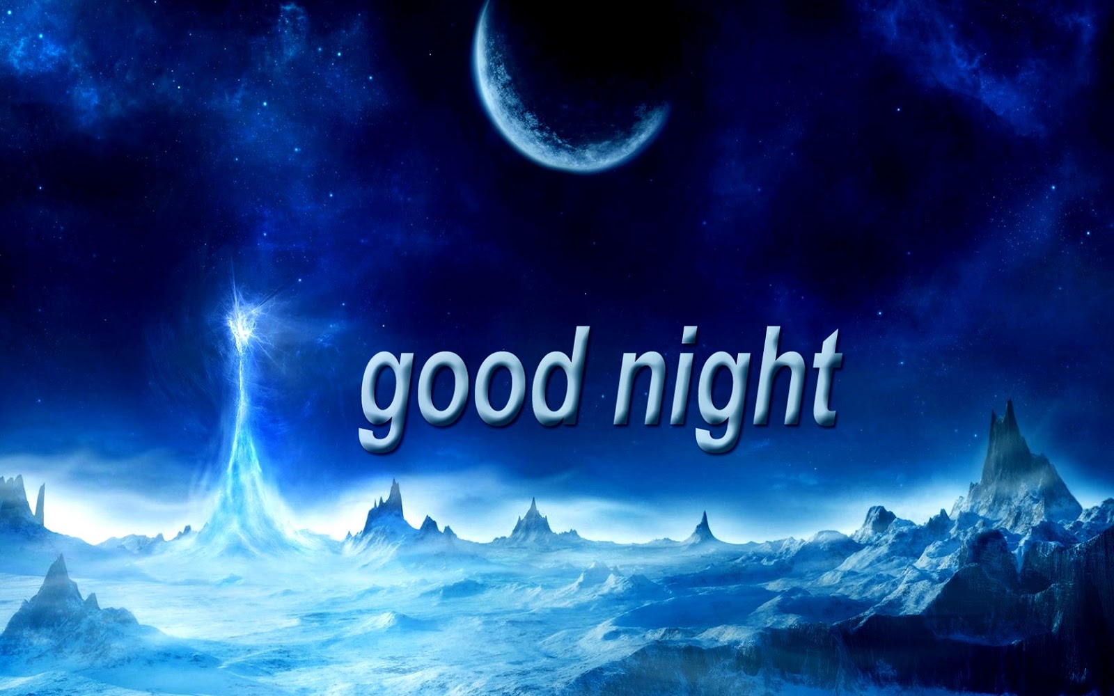 Paesaggio notturno fantasy blu, 1600x1000 900p, HP Laptop