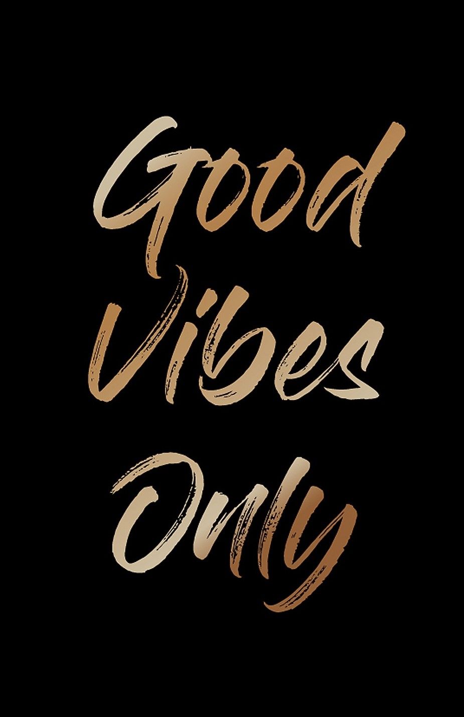 Cartello Good Vibes Only nero, 1000x1500 Full HD Verticale, iPhone