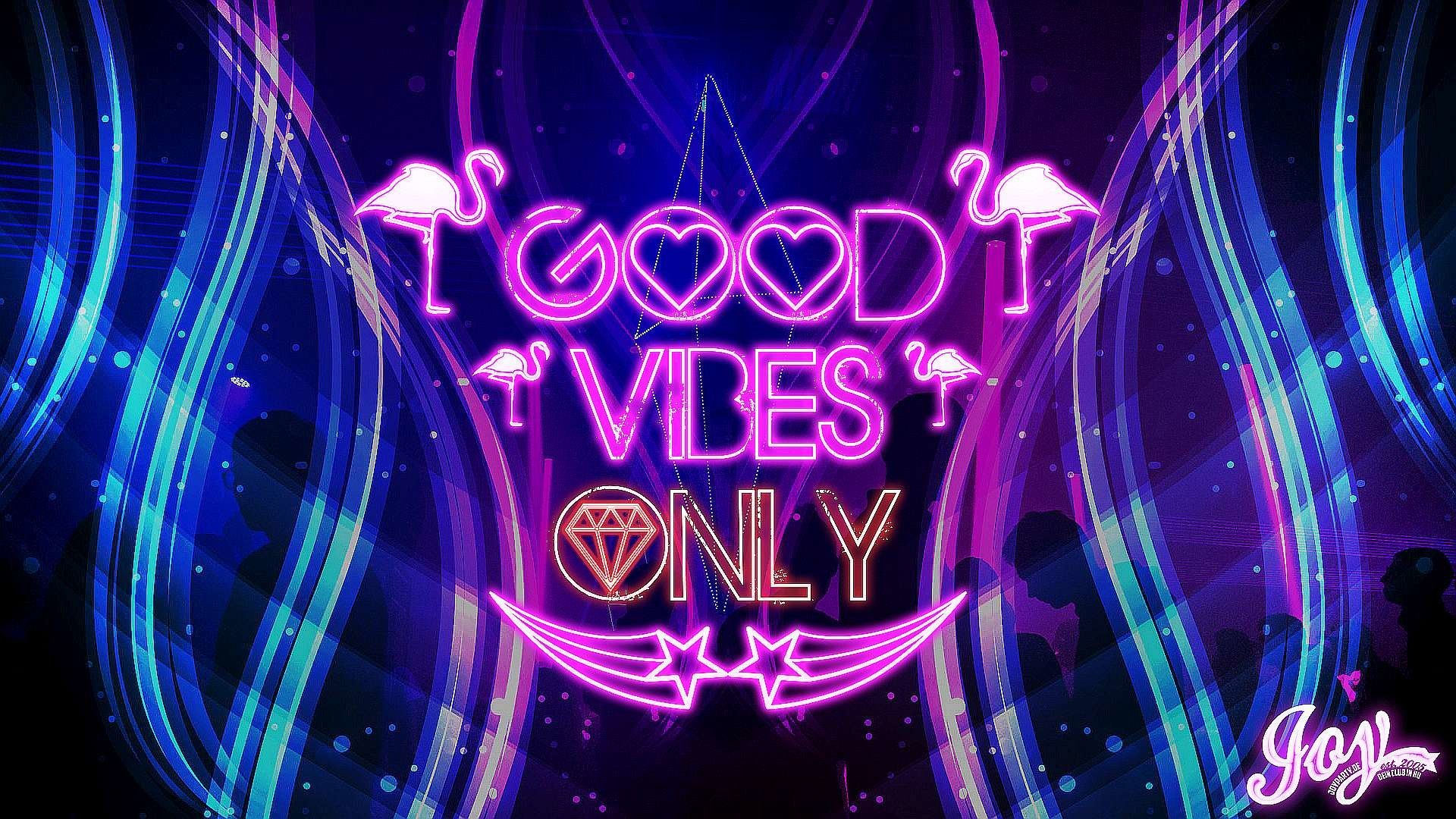 Scritta neon Good Vibes Only, 1920x1080 1080p, PC Desktop