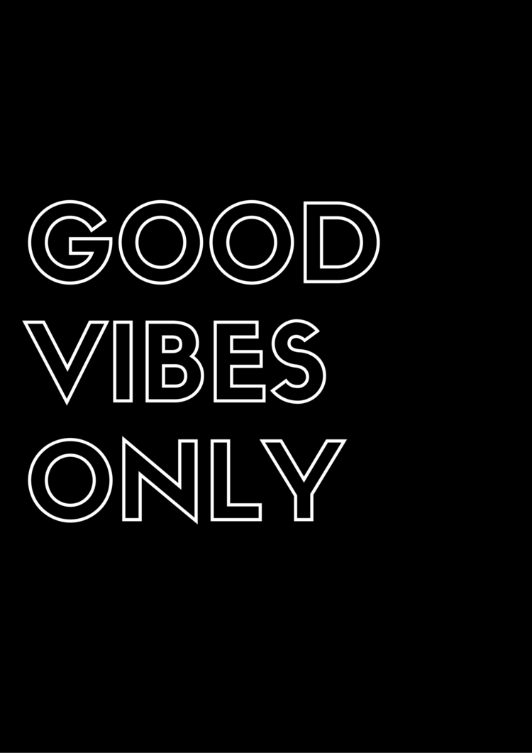 Scritta Good Vibes Only nero, 1524x2048 Full HD Verticale, iPhone