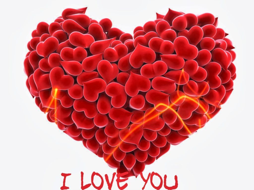 Cuore di rose rosse, 1024x768 HD, PC