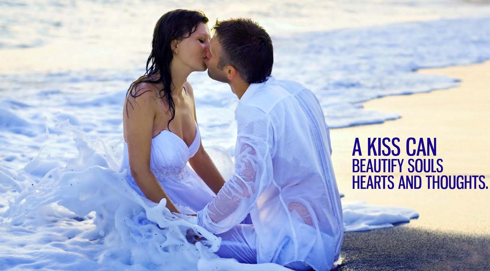 Coppia bacio in spiaggia, 1920x1064 Full HD 1080p, Desktop