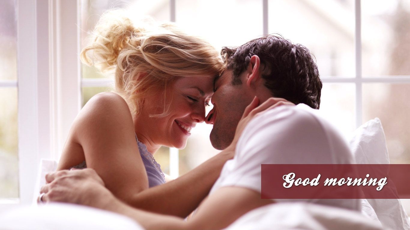 Coppia bacio buongiorno letto, 1366x768 HD, Desktop
