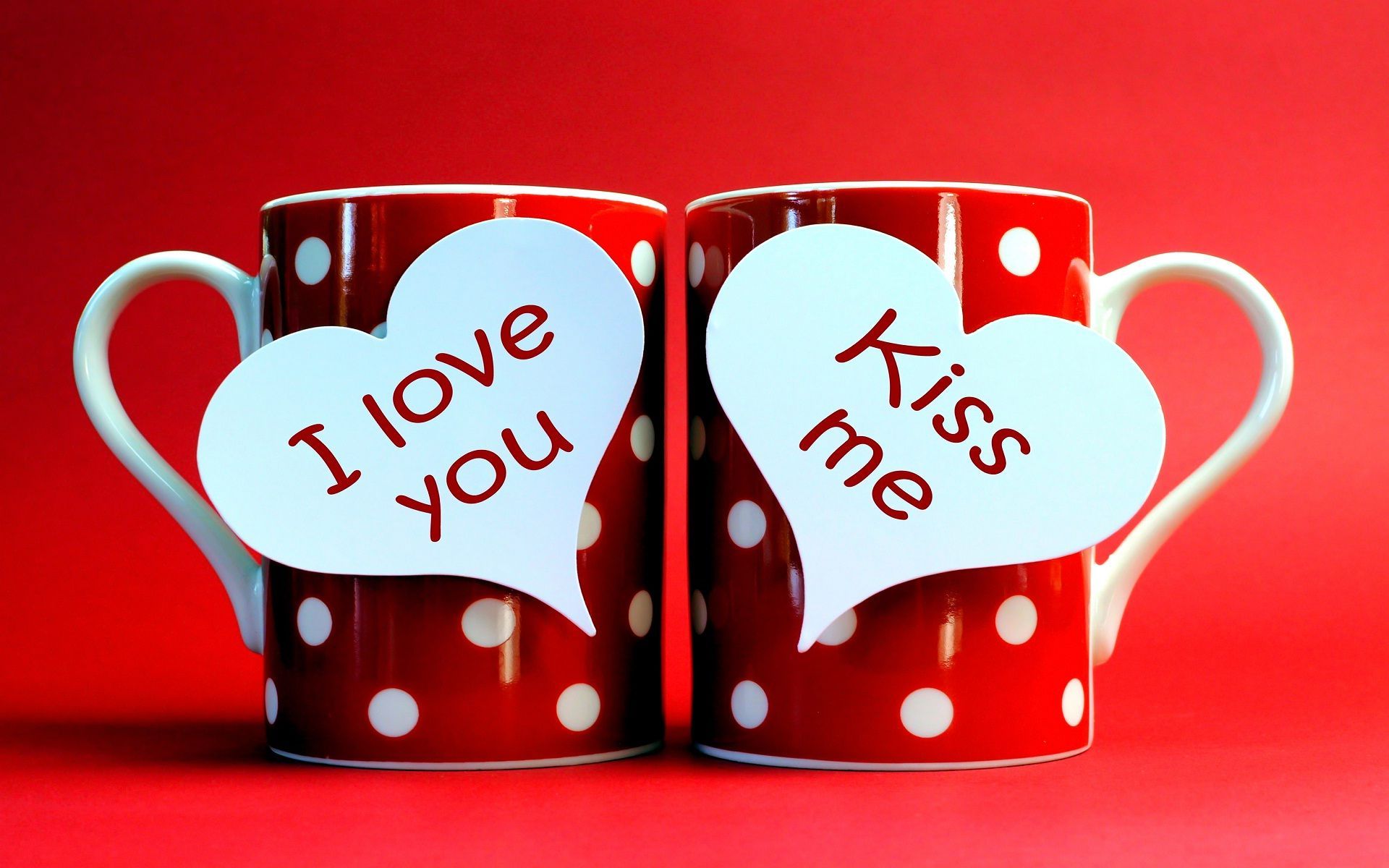 Tazze rosse con cuori, 1920x1200 Full HD+, Desktop