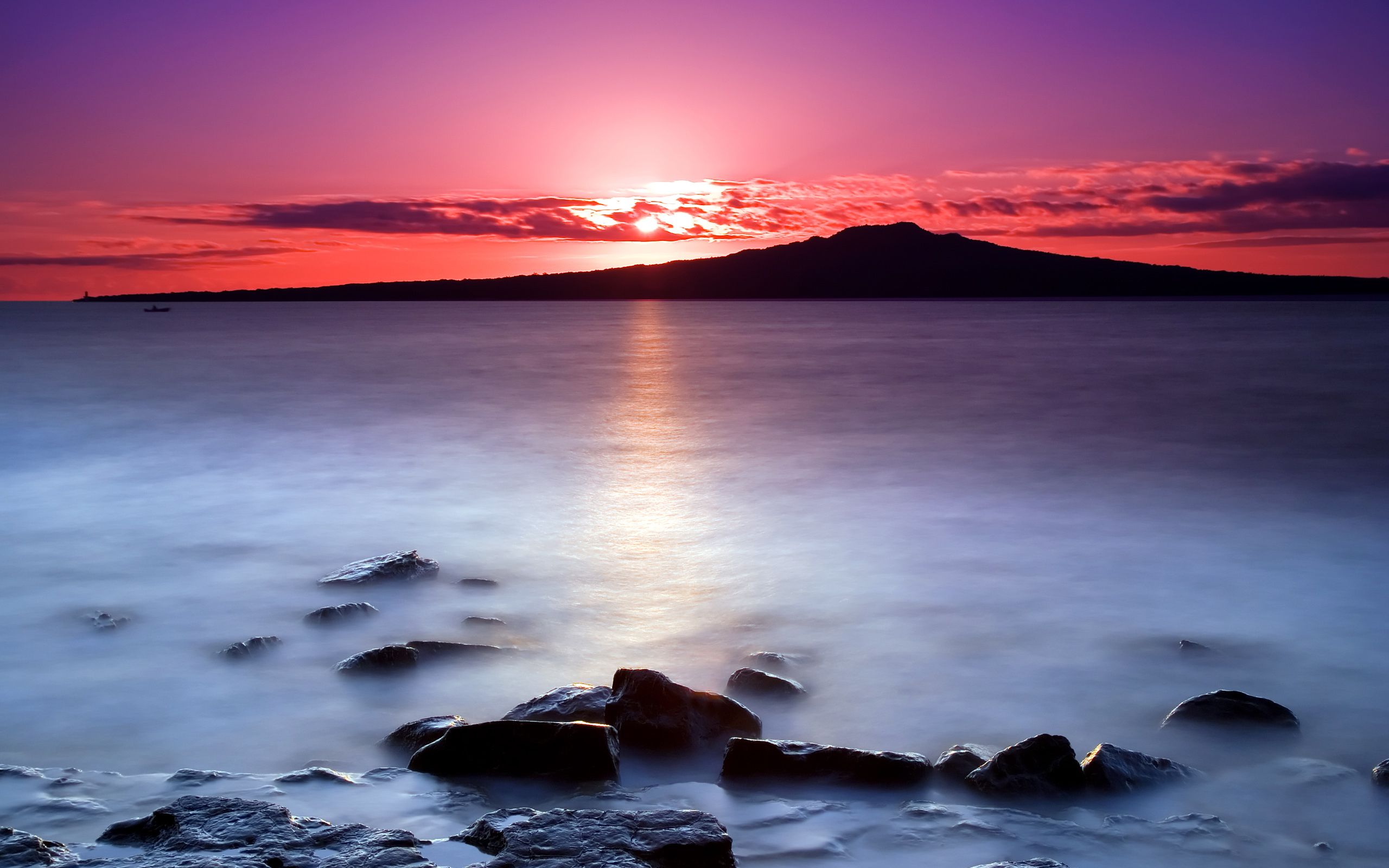 Alba viola su mare, 2560x1600 2K, Laptop