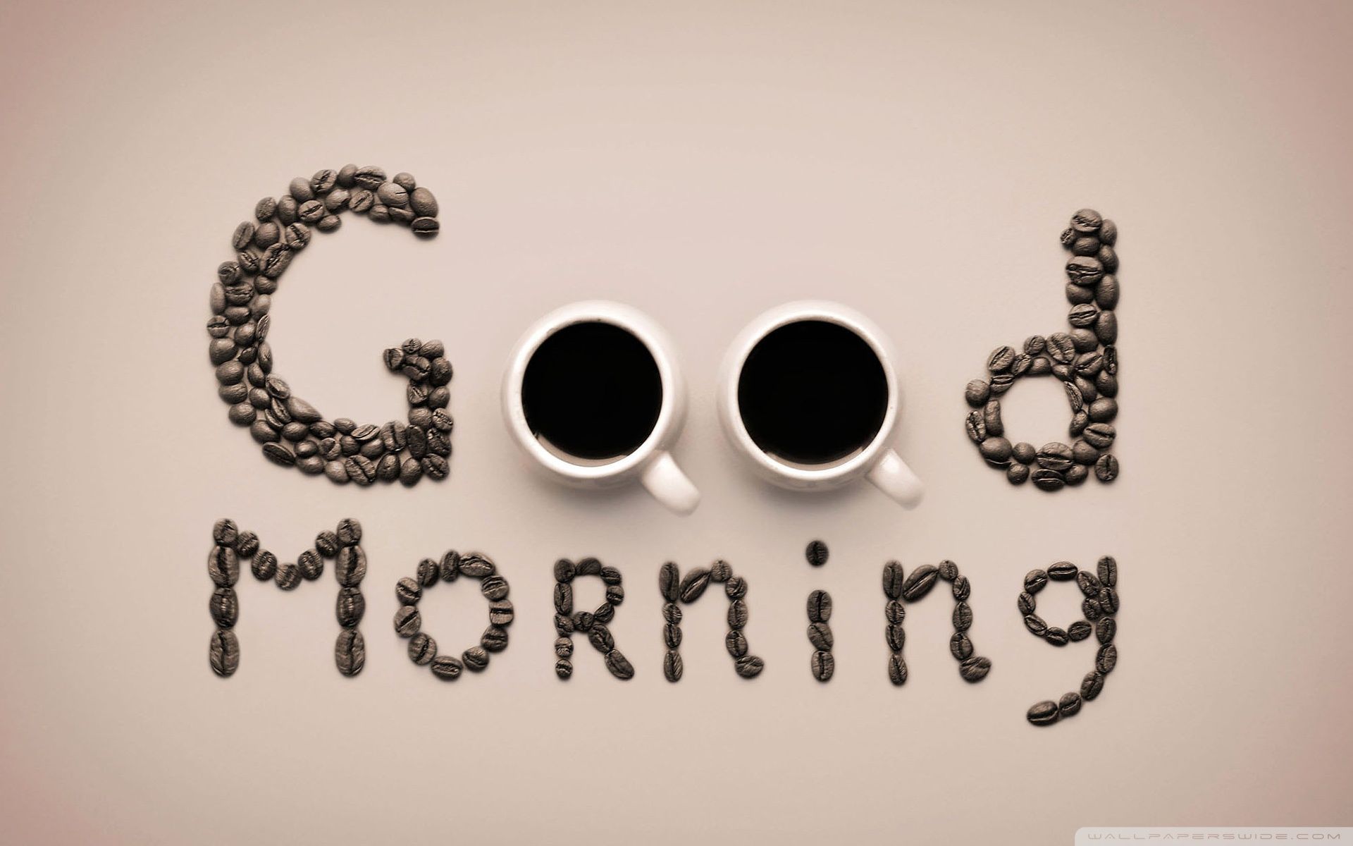 Scritta Good Morning chicchi caffè, 1920x1200 Full HD+ WUXGA, PC