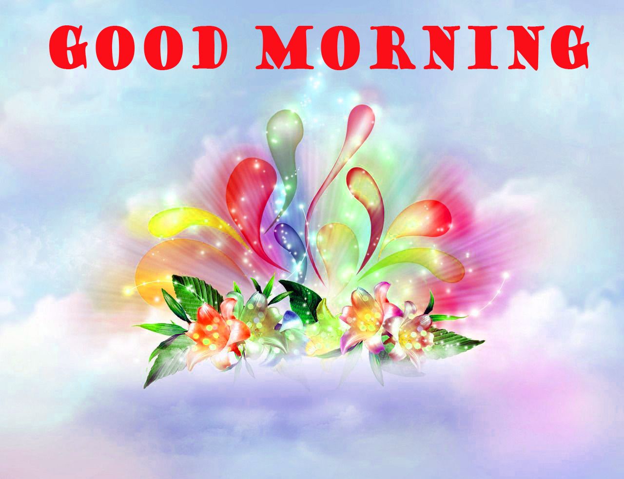 Fiori colorati astratti buongiorno, 1280x983 720p, Laptop