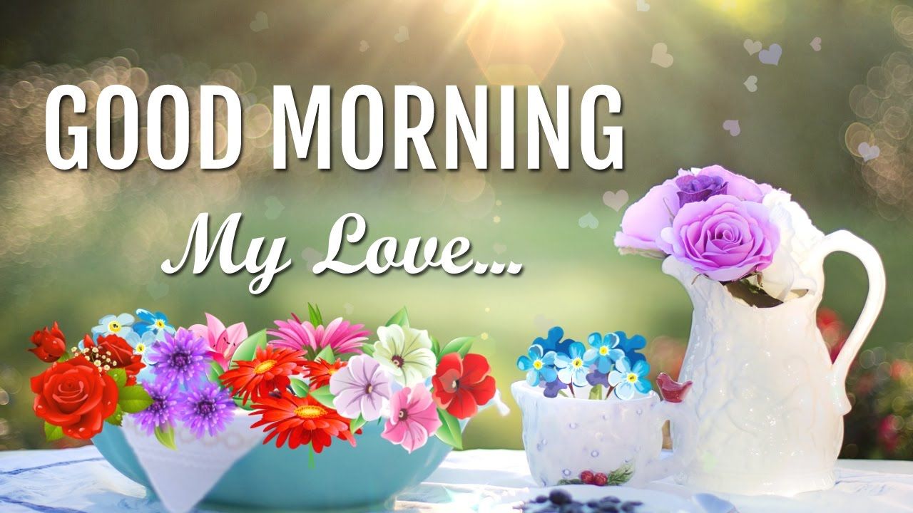 Fiori colorati e testo Good Morning, 1280x720 720p, Laptop