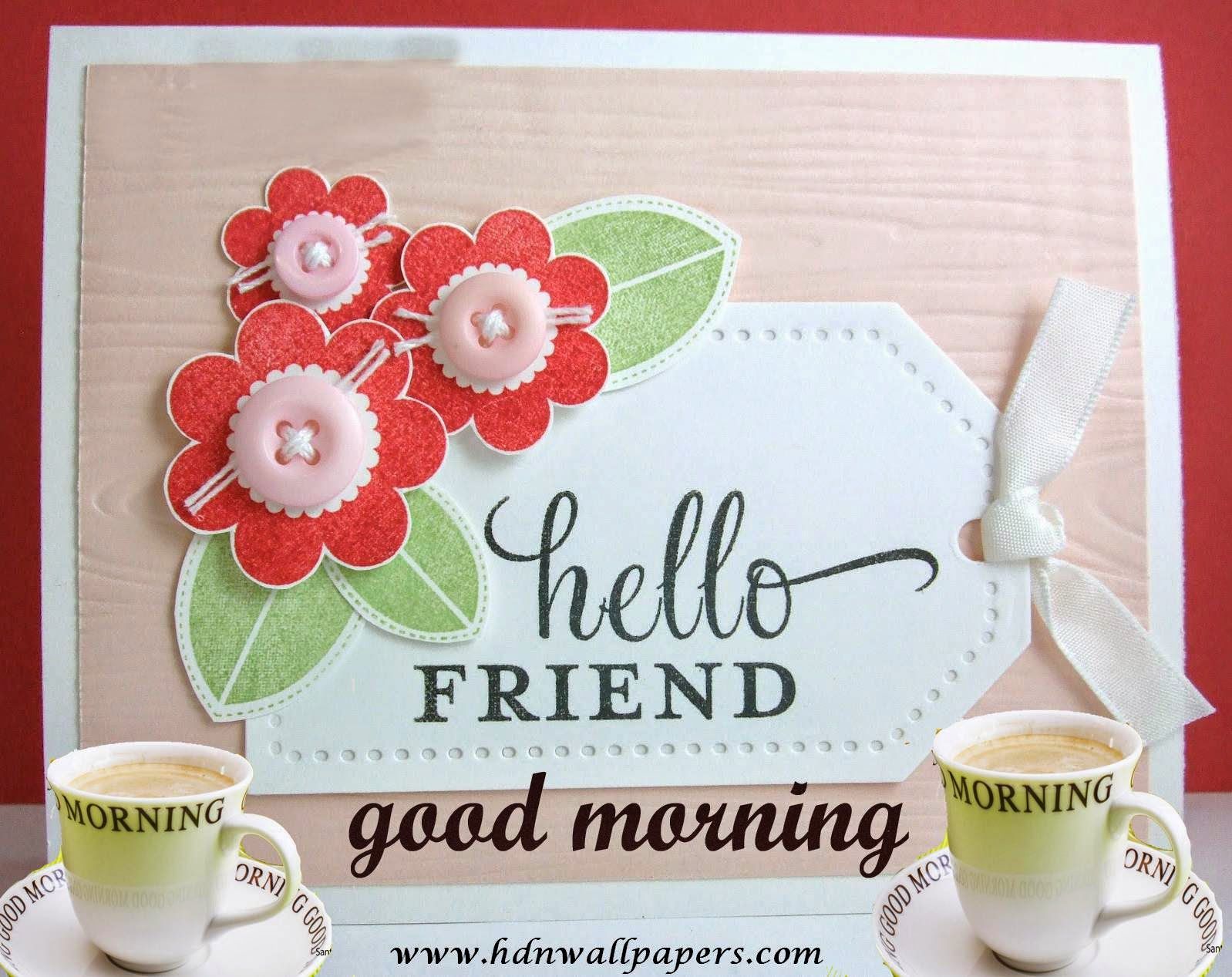 Biglietto floreale hello friend, 1598x1267 HD, Desktop