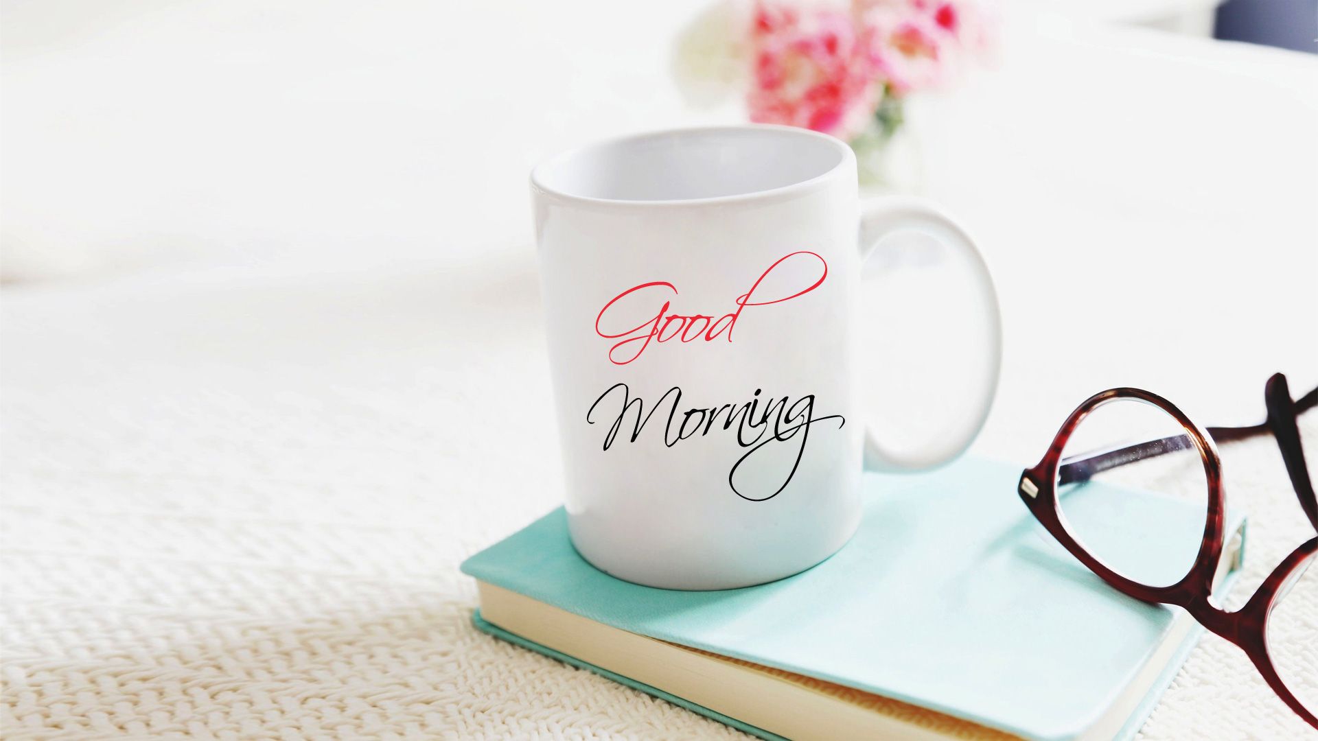 Tazza Good Morning con fiori, 1920x1080 Full HD 1080p, PC