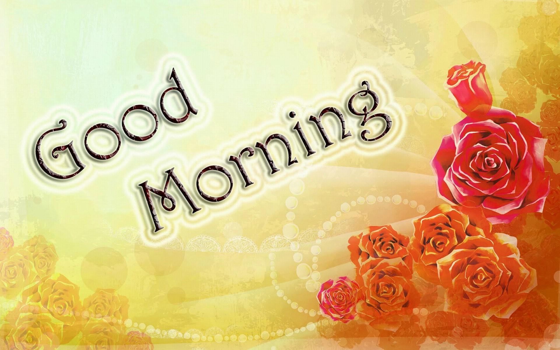 Rose arancioni con scritta Good Morning, 1920x1200 Full HD+, Laptop